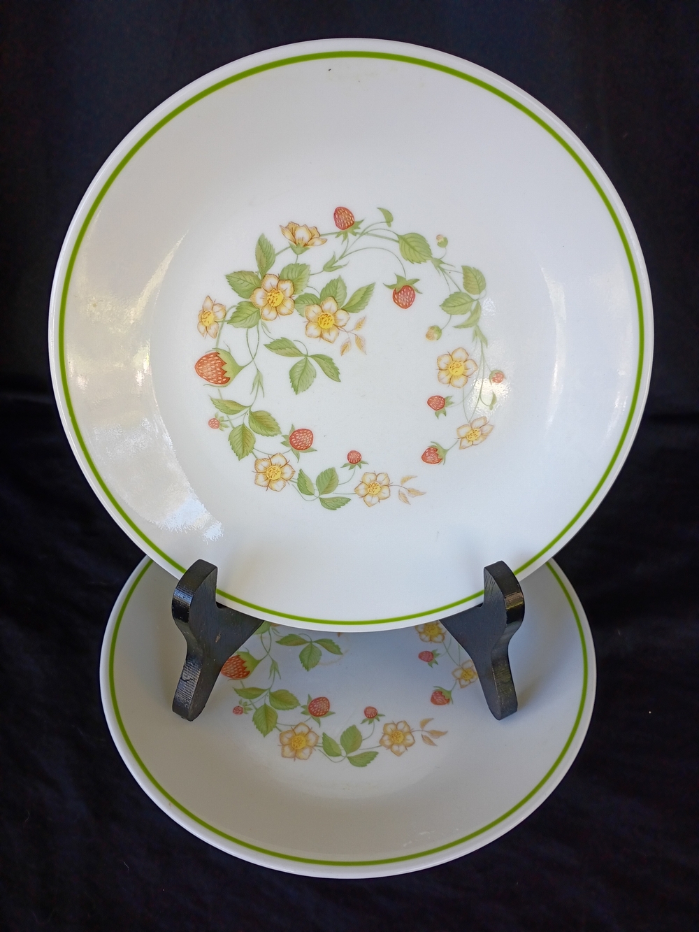 Set of Three (3) Corelle Strawberry Sundae Pattern 8.5" Salad Plates